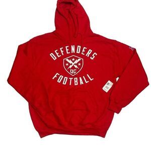 NWT XFL UFL Washington Defenders Logo Red Pullover Hoodie Men’s Size Medium